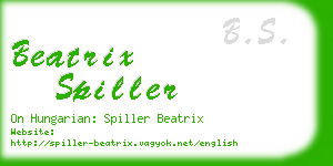 beatrix spiller business card